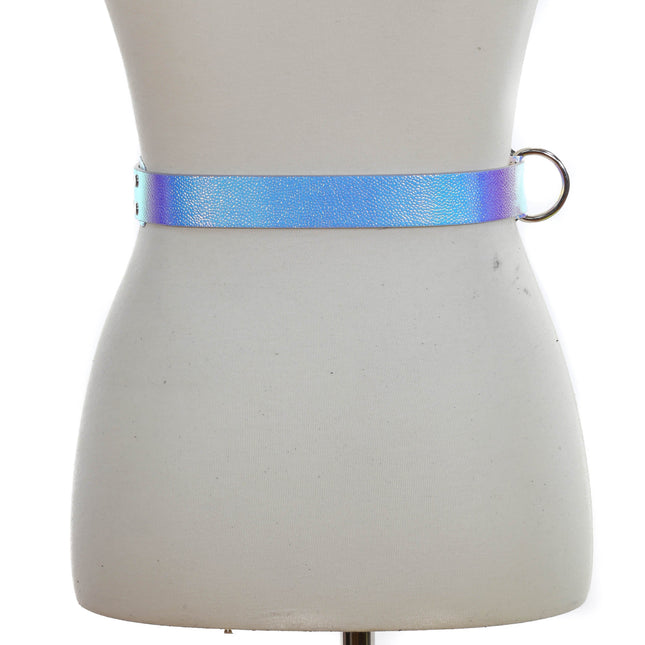BT525RN-PBL HOLOGRAPHIC TRIANGULAR STRAP BELT