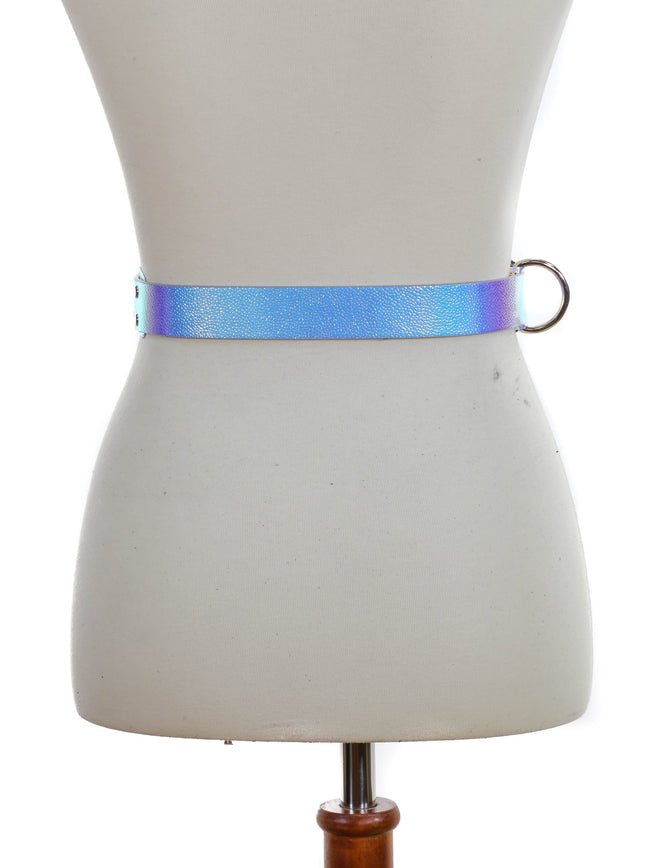 BT525RN-PBL HOLOGRAPHIC TRIANGULAR STRAP BELT