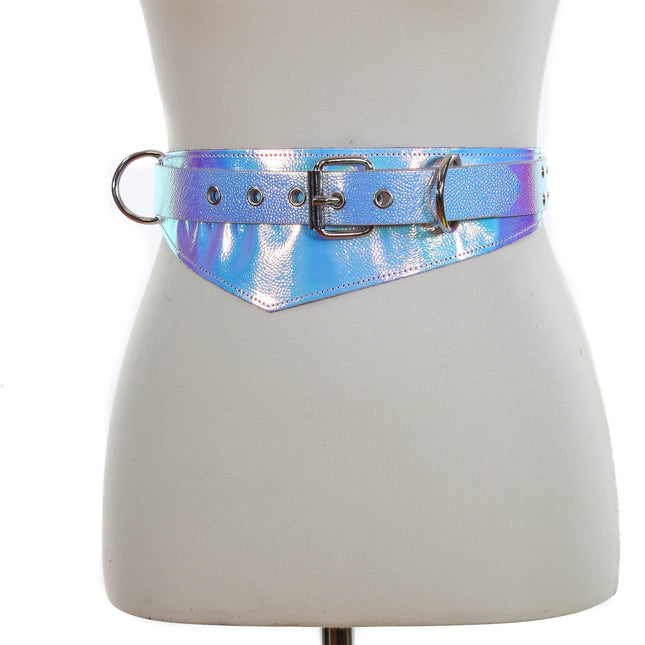 BT525RN-PBL HOLOGRAPHIC TRIANGULAR STRAP BELT