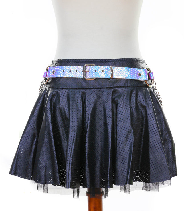 BT526RN-SNK RAINOW SNAKE RING LINK BELT WITH CHAIN