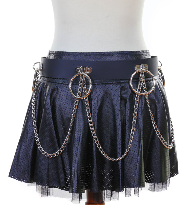 BT527-BS LEATHER BONDAGE BELT WITH CHAIN