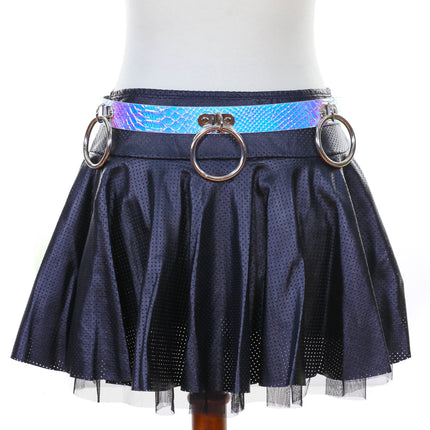 BT530RN-SNK RING BONDAGE SNAKESKIN HOLOGRAPHIC BELT