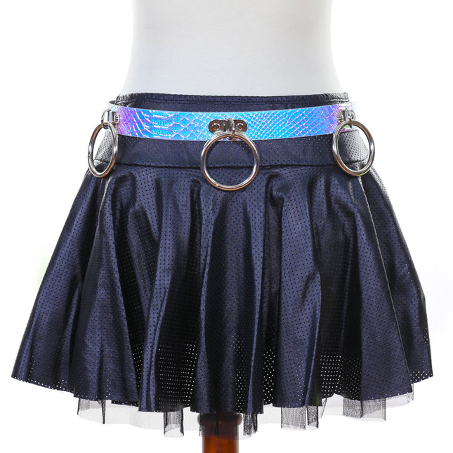 BT530RN-SNK RING BONDAGE SNAKESKIN HOLOGRAPHIC BELT