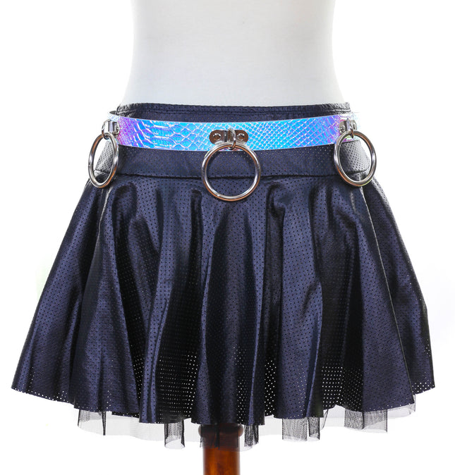 BT530RN-SNK RING BONDAGE SNAKESKIN HOLOGRAPHIC BELT