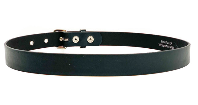 BT100M-175BLK VEGAN LEATHER PLAIN BELT WITH GROMMET