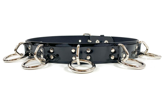 BT545P.BLK  PATENT BONDAGE BELT