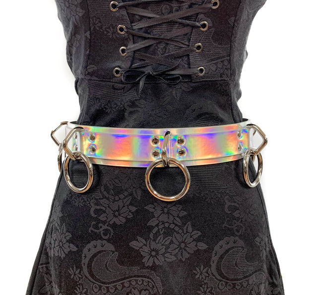 BT545RN-SIL RAINDOW BONDAGE BELT