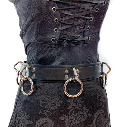 BT545VG.BLK VEGAN LEATHER BONDAGE BELT