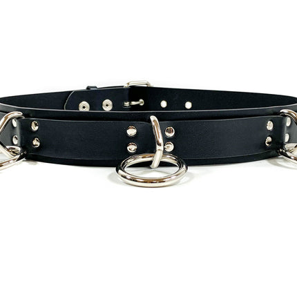 BT545VG.BLK VEGAN LEATHER BONDAGE BELT