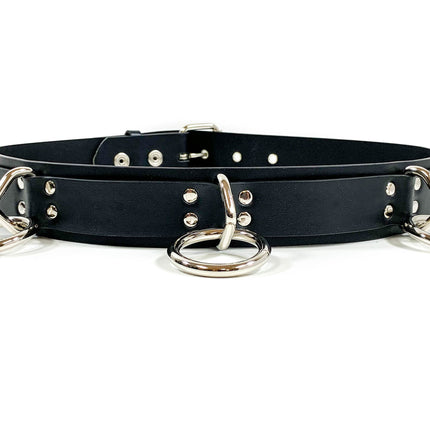 BT545VG.BLK VEGAN LEATHER BONDAGE BELT