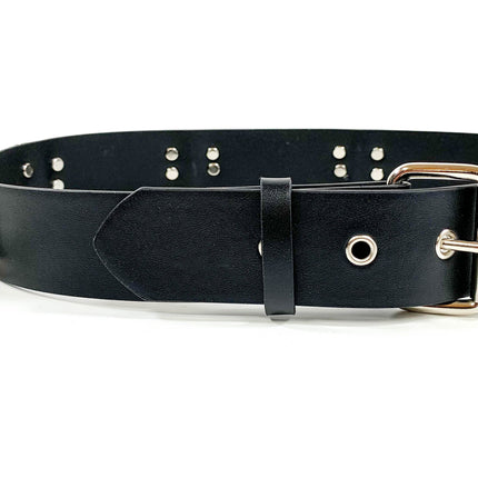 BT545VG.BLK VEGAN LEATHER BONDAGE BELT