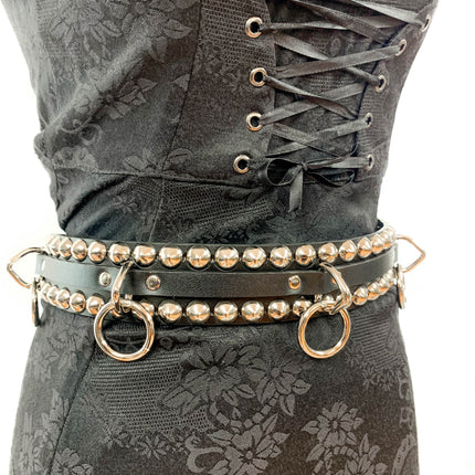 BT548 ROUND STUDDED BONDAGE BELT