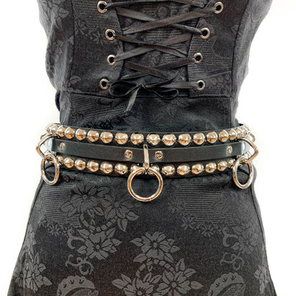 BT548 ROUND STUDDED BONDAGE BELT