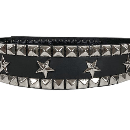 BT557 STAR AND PYRAMID STUD BELT