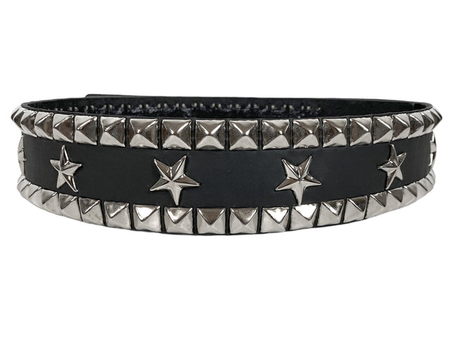 BT557 STAR AND PYRAMID STUD BELT