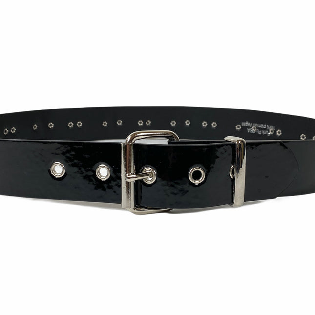 BT562BLK-RED   LARGE O RING STRAPPED BONDAGE BELT