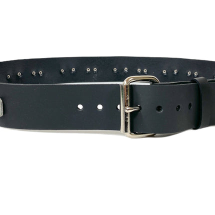 BT562VG-BLK-WHT  LARGE O RING STRAPPED BONDAGE BELT
