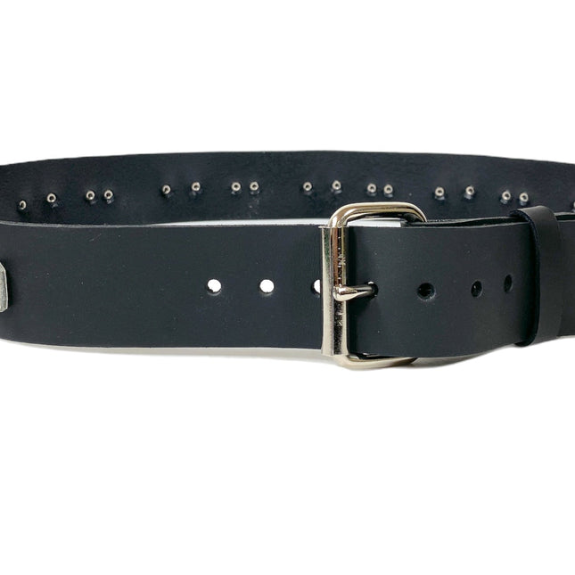 BT562VG-BLK-WHT  LARGE O RING STRAPPED BONDAGE BELT