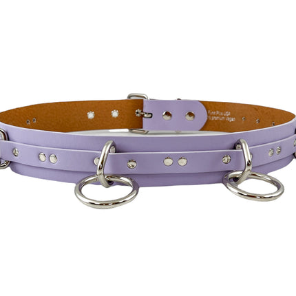 BT562M VEGAN  LARGE O RING STRAPPED BONDAGE BELT