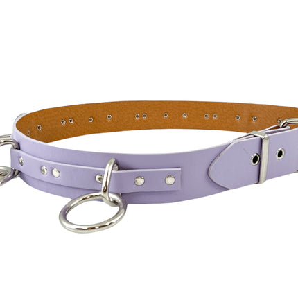 BT562M VEGAN  LARGE O RING STRAPPED BONDAGE BELT