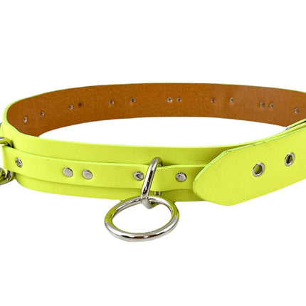 BT562M VEGAN  LARGE O RING STRAPPED BONDAGE BELT
