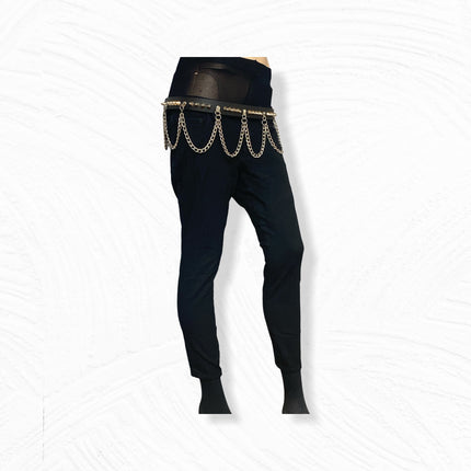 BT570 STUDDED BELT WITH CHAIN
