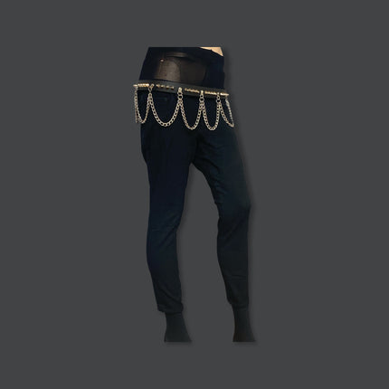 BT570 STUDDED BELT WITH CHAIN