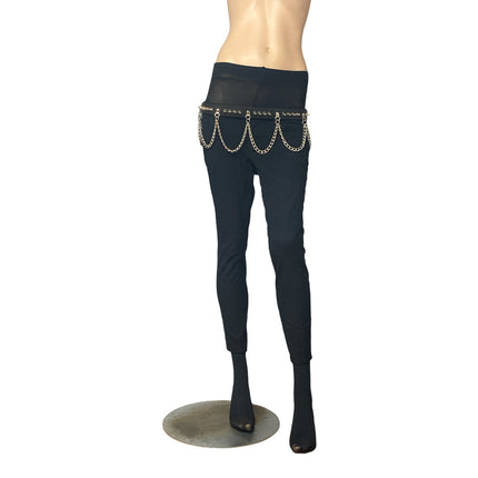BT570 STUDDED BELT WITH CHAIN