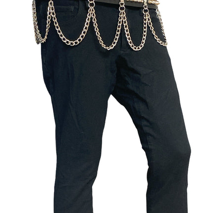 BT570 STUDDED BELT WITH CHAIN