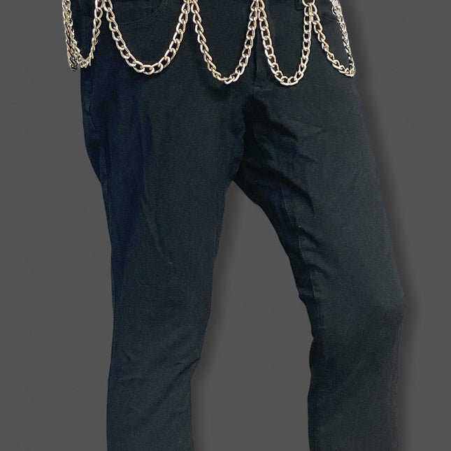 BT570 STUDDED BELT WITH CHAIN