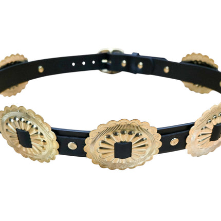 BT577 LARGE CONCHO 1 1/4" WIDE BELT