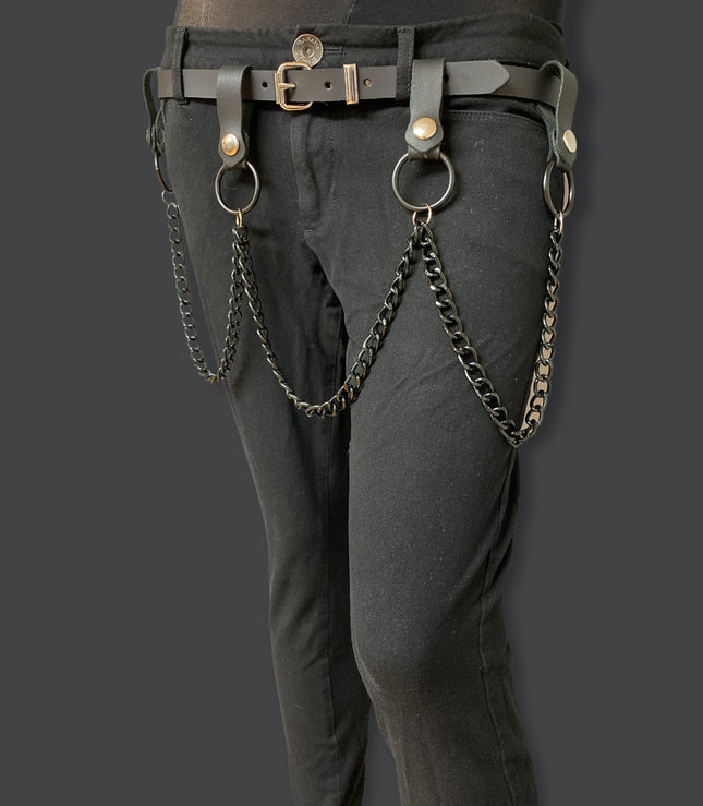 BT585-BS PLAIN BELT WITH REMOVABLE RING AND CHAIN
