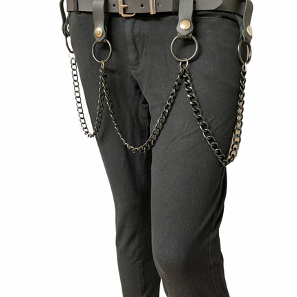 BT585-BS PLAIN BELT WITH REMOVABLE RING AND CHAIN