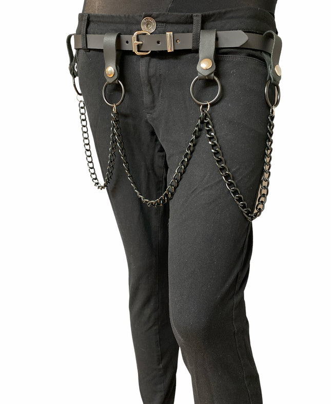BT585-BS PLAIN BELT WITH REMOVABLE RING AND CHAIN