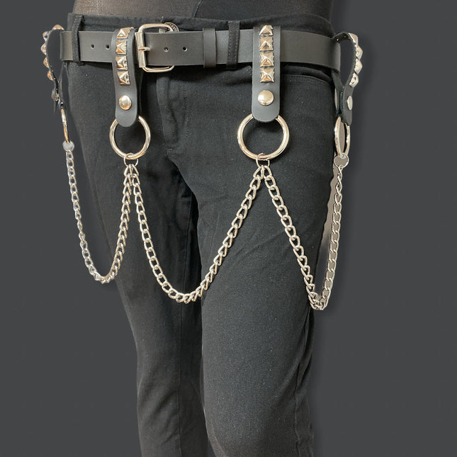BT586-PMD PLAIN BELT WITH REMOVABLE RING AND CHAIN