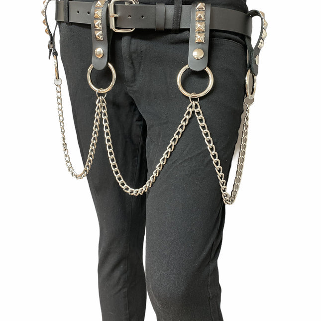 BT586-PMD PLAIN BELT WITH REMOVABLE RING AND CHAIN