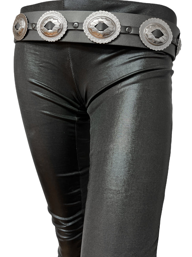 BT590-ANTIQUE SILVER OVAL CONCH BELT