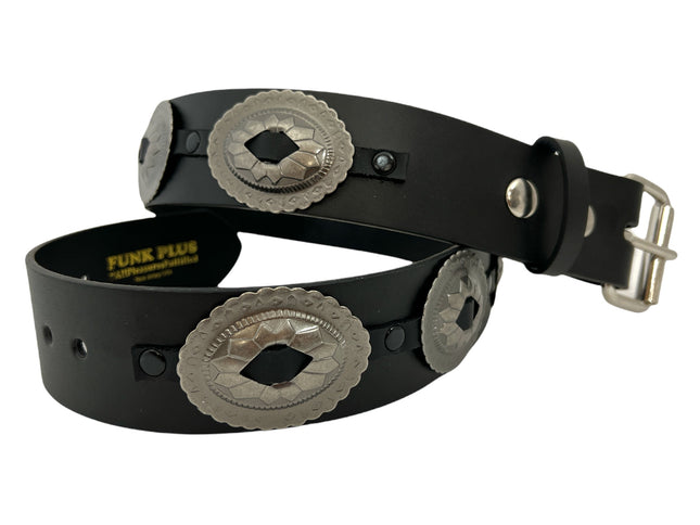 BT590-ANTIQUE SILVER OVAL CONCH BELT