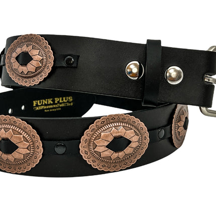 BT590-ANTIQUE COPPER OVAL CONCH BELT