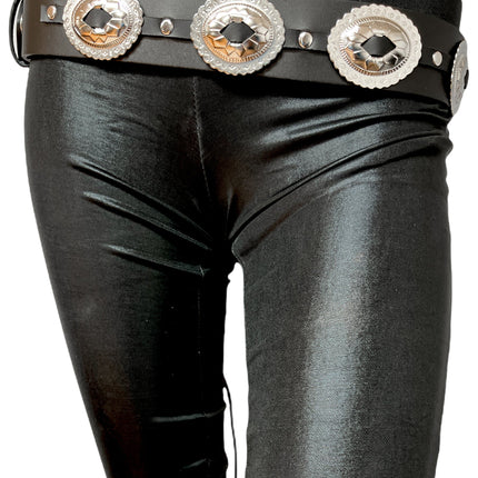 BT590-SIL OVAL CONCH BELT