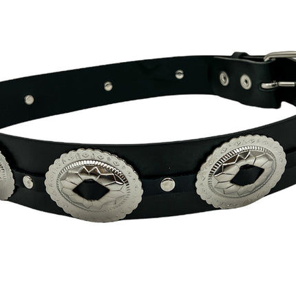BT590-SIL OVAL CONCH BELT
