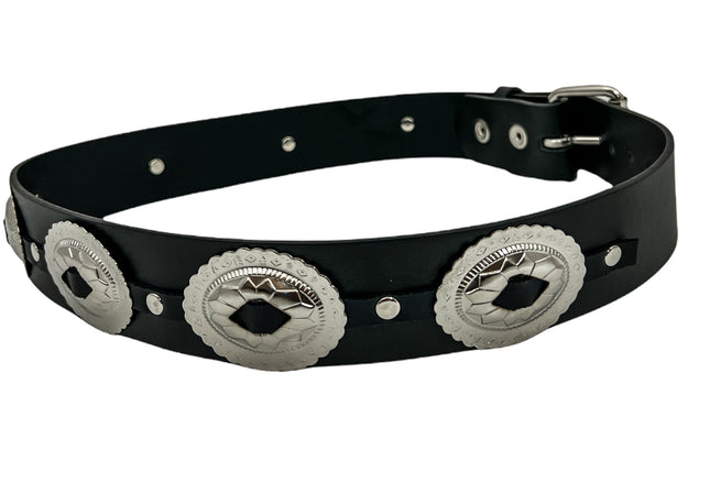 BT590-SIL OVAL CONCH BELT