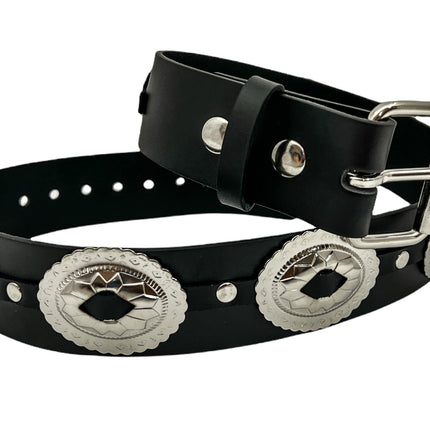 BT590-SIL OVAL CONCH BELT