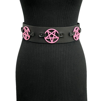 BT595-PS  PINK PENTAGRAM LINK-BELT