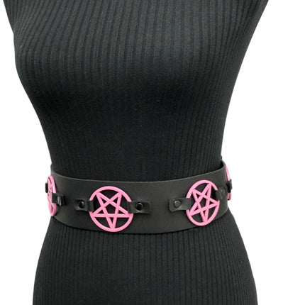 BT595-PS  PINK PENTAGRAM LINK-BELT