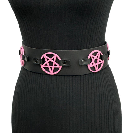 BT595-PS  PINK PENTAGRAM LINK-BELT