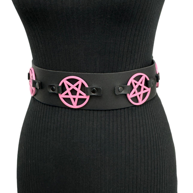 BT595-PS  PINK PENTAGRAM LINK-BELT
