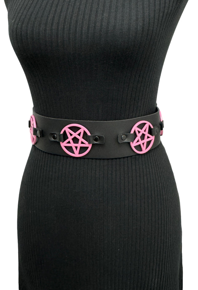 BT595-PS  PINK PENTAGRAM LINK-BELT