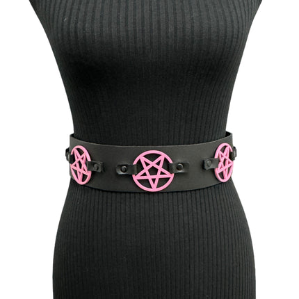 BT595-PS  PINK PENTAGRAM LINK-BELT