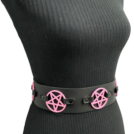 BT595-PS  PINK PENTAGRAM LINK-BELT